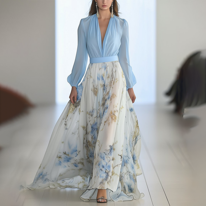 Fiorella | Élégant Robe Maxi avec Imprimé Floral