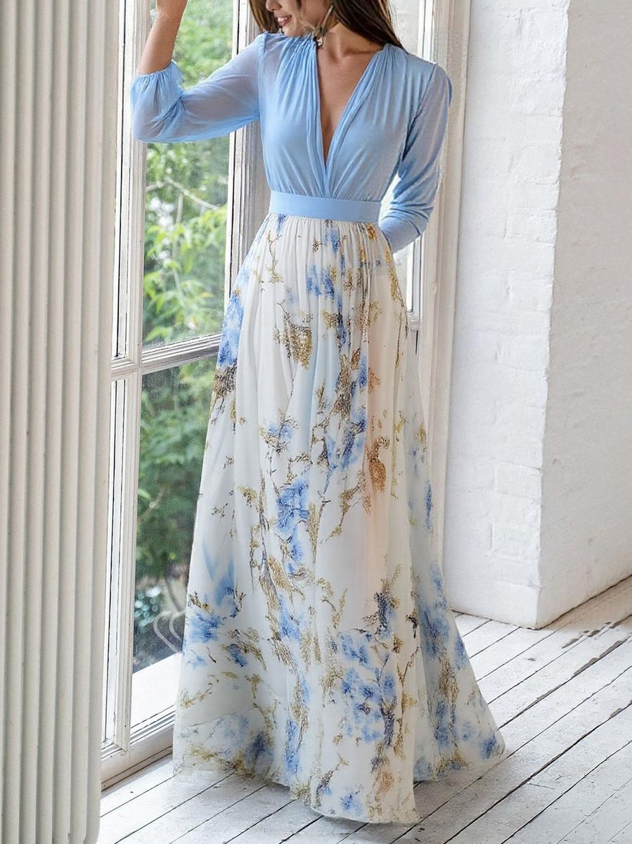 Fiorella | Élégant Robe Maxi avec Imprimé Floral