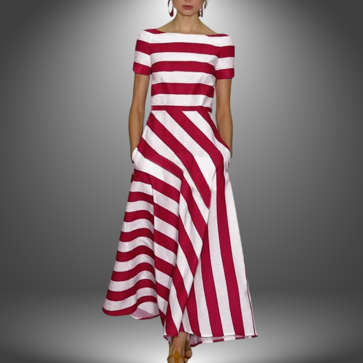 Léa| Robe à rayures Premium