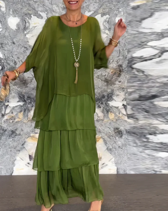 Caroline | Robe Maxi à Col Rond Ample