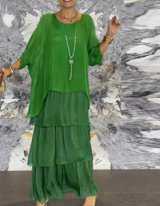 Caroline | Robe Maxi à Col Rond Ample