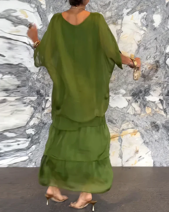 Caroline | Robe Maxi à Col Rond Ample