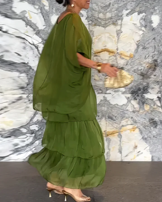 Caroline | Robe Maxi à Col Rond Ample