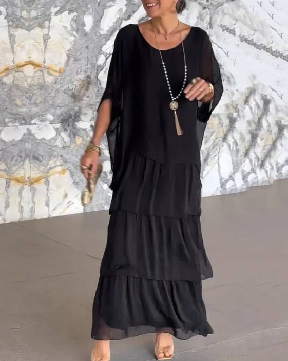 Caroline | Robe Maxi à Col Rond Ample