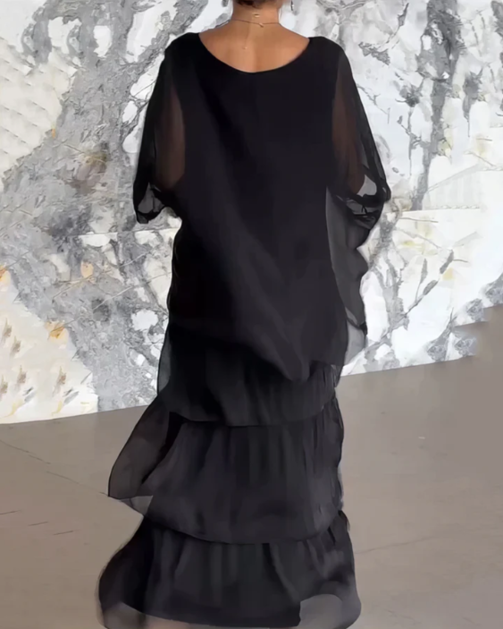 Caroline | Robe Maxi à Col Rond Ample