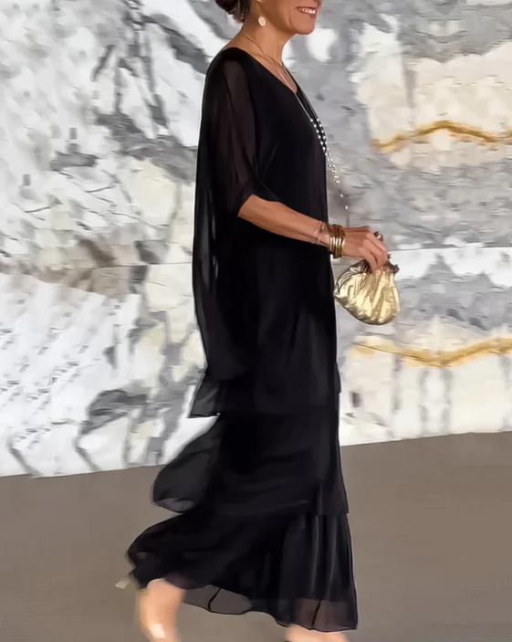 Caroline | Robe Maxi à Col Rond Ample