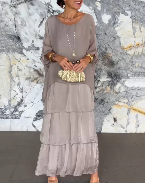 Caroline | Robe Maxi à Col Rond Ample