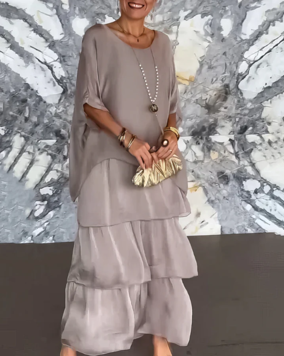 Caroline | Robe Maxi à Col Rond Ample
